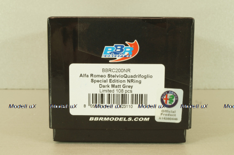 Alfa Romeo Stelvio Quadrifoglio Nring, dark matt grey, l.e 108pcs, BBRC200NR, BBR 1:43