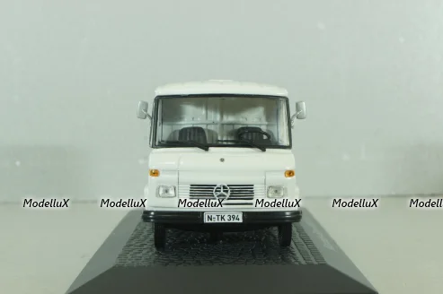 Mercedes L406D delivery bus "Grundig" 1972, white, Atlas 1:43