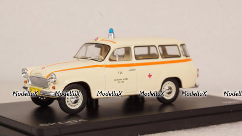 Skoda 1202 SW station wagon AMBULANCE 1964, 143ABSX-728XO, Abrex 1:43