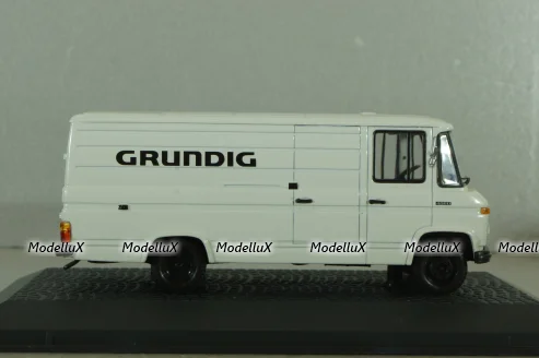 Mercedes L406D delivery bus "Grundig" 1972, white, Atlas 1:43
