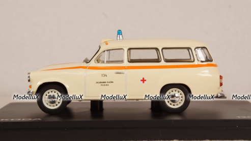 Skoda 1202 SW station wagon AMBULANCE 1964, 143ABSX-728XO, Abrex 1:43
