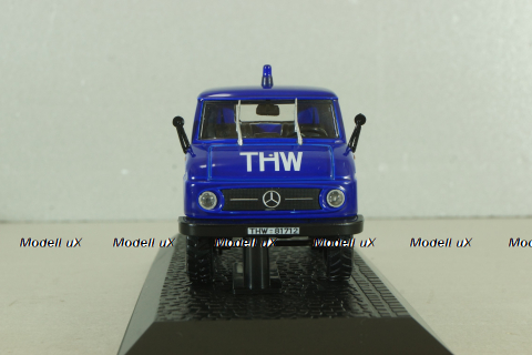 Mercedes Unimog U411 THW 1956, Blue, Atlas 1:43