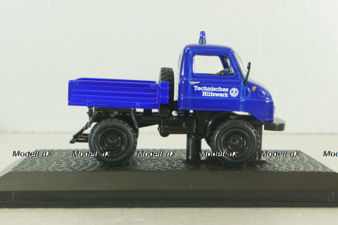 Mercedes Unimog U411 THW 1956, Blue, Atlas 1:43