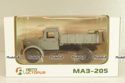 Маз-205 самосвал, серый, Автоистория 1:43