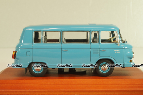 Barkas B1000 bus 1961, blue, 7130106, DDR-Auto Kollektion #6, Atlas 1:43
