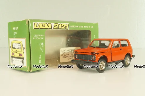 Ваз-2121 Лада Нива, март 1995г., красная, Тантал/Радон 1:43