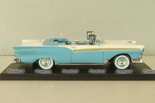 Ford Fairlane 500 Vonvertible 1957, blue/white, 46045, Neo 1:43
