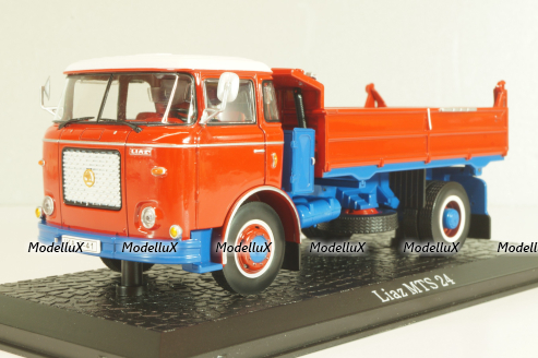 Liaz MTS 24 dump truck 1972, red, 8506065, Atlas 1:43