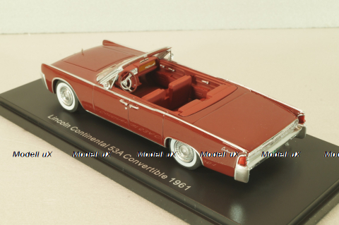 Lincoln Continental 53A Convertible 1961, dark red, 47050, Neo 1:43