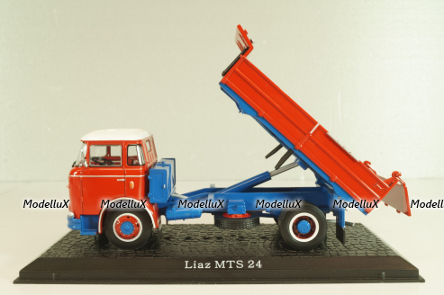 Liaz MTS 24 dump truck 1972, red, 8506065, Atlas 1:43