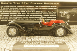 Bugatti Type 57SC Corsica Roadster 1938 (Black), 437110430, Minichamps 1:43