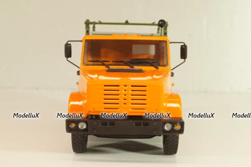 КО-450(4333) мусоровоз на шасси Зил-4333, оранжевый/серый, 101883, Автоистория 1:43
