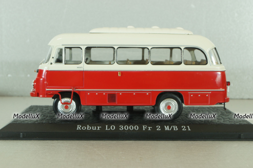Robur LO 3000 FR 2-M/B 21 1973, red/beige, Atlas 1:43
