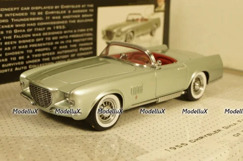 Chrysler Ghia Falcon 1955 Light Green Metallic, 437143030, Minichamps 1:43