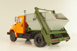 КО-450(4333) мусоровоз на шасси Зил-4333, оранжевый/серый, 101883, Автоистория 1:43