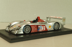 Audi R8 "Last race" #2, winner Lime Rock Park ALMS 2006, silver, S0677, Spark 1:43