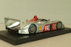 Audi R8 "Last race" #2, winner Lime Rock Park ALMS 2006, silver, S0677, Spark 1:43