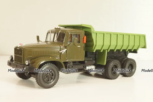 Краз-256Б1 самосвал 1987г, Хаки/зеленый, Н773, Наш Автопром 1:43