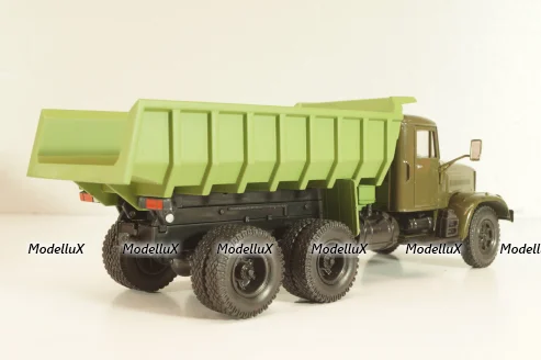 Краз-256Б1 самосвал 1987г, Хаки/зеленый, Н773, Наш Автопром 1:43