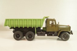 Краз-256Б1 самосвал 1987г, Хаки/зеленый, Н773, Наш Автопром 1:43