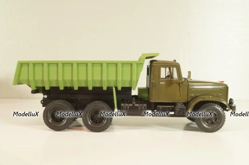Краз-256Б1 самосвал 1987г, Хаки/зеленый, Н773, Наш Автопром 1:43