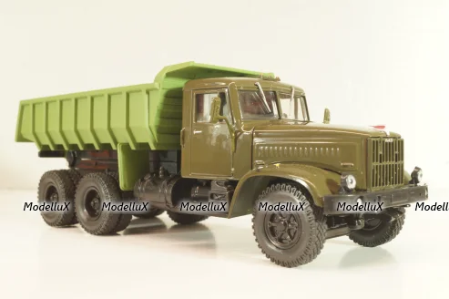 Краз-256Б1 самосвал 1987г, Хаки/зеленый, Н773, Наш Автопром 1:43