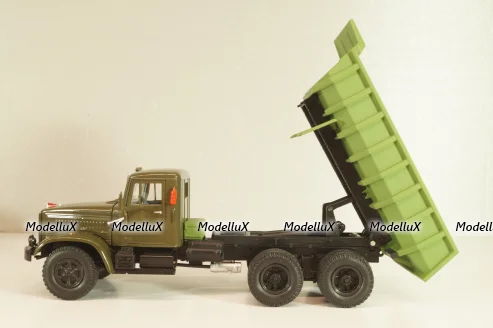Краз-256Б1 самосвал 1987г, Хаки/зеленый, Н773, Наш Автопром 1:43