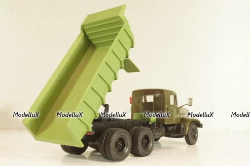 Краз-256Б1 самосвал 1987г, Хаки/зеленый, Н773, Наш Автопром 1:43