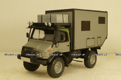 Mercedes Unimog 4х4 Кемпинг серый, KV мастерская 1:43