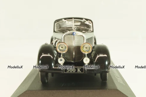 Mercedes 500 K Autobahnkurier (W29) 1934, black, MBOMS002, Mercedes-Benz Offizielle Modell Sammlung #02, Altaya 1:43