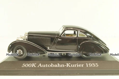 Mercedes 500 K Autobahnkurier (W29) 1934, black, MBOMS002, Mercedes-Benz Offizielle Modell Sammlung #02, Altaya 1:43