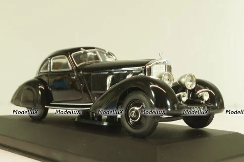 Mercedes 500 K Autobahnkurier (W29) 1934, black, MBOMS002, Mercedes-Benz Offizielle Modell Sammlung #02, Altaya 1:43