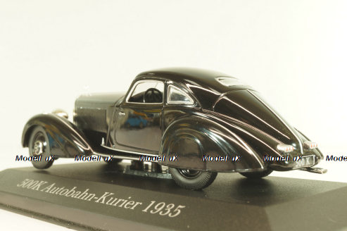 Mercedes 500 K Autobahnkurier (W29) 1934, black, MBOMS002, Mercedes-Benz Offizielle Modell Sammlung #02, Altaya 1:43