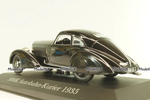 Mercedes 500 K Autobahnkurier (W29) 1934, black, MBOMS002, Mercedes-Benz Offizielle Modell Sammlung #02, Altaya 1:43