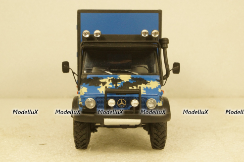 Merсedes Unimog 4х4 Кемпинг синий, KV мастерская 1:43