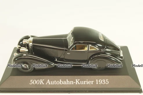 Mercedes 500 K Autobahnkurier (W29) 1934, black, MBOMS002, Mercedes-Benz Offizielle Modell Sammlung #02, Altaya 1:43