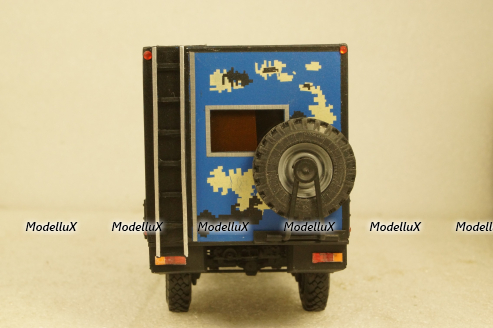 Merсedes Unimog 4х4 Кемпинг синий, KV мастерская 1:43