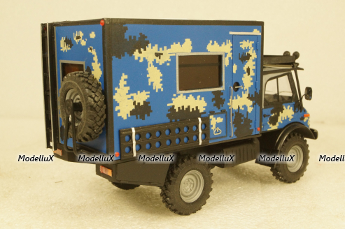 Merсedes Unimog 4х4 Кемпинг синий, KV мастерская 1:43