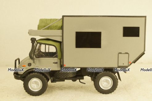 Mercedes Unimog 4х4 Кемпинг серый, без каркаса, KV мастерская 1:43