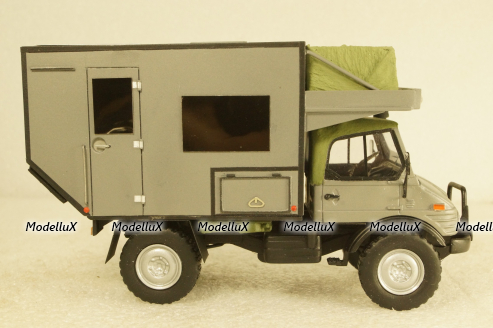Mercedes Unimog 4х4 Кемпинг серый, без каркаса, KV мастерская 1:43