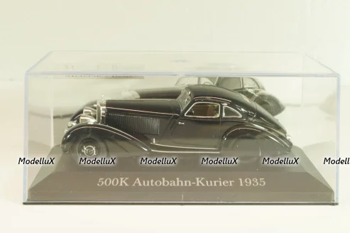 Mercedes 500 K Autobahnkurier (W29) 1934, black, MBOMS002, Mercedes-Benz Offizielle Modell Sammlung #02, Altaya 1:43