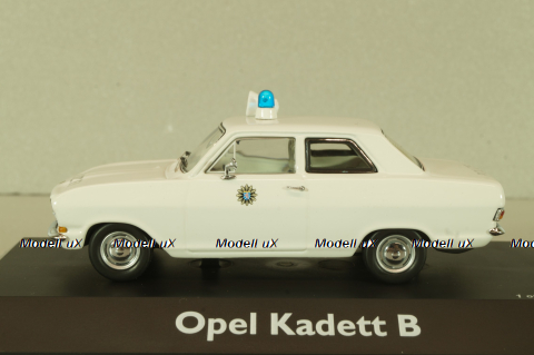 Opel Kadett B Polizei 1965, white, 02943, Schuco 1:43