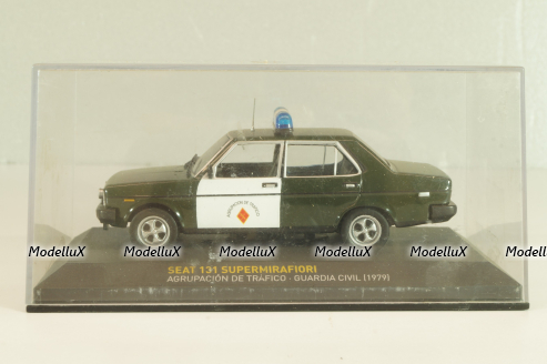 Seat 131 Supermirafiori, Guardia Civil 1979, Police,  green/white, Altaya 1:43 Уценка!