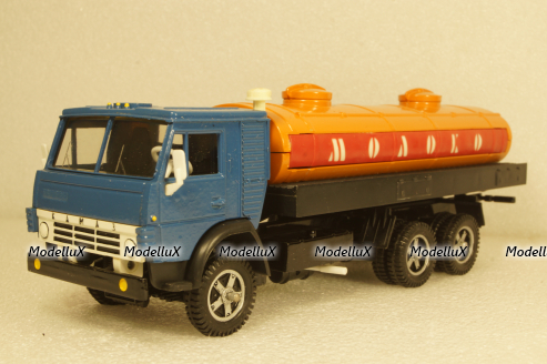 Камаз-53212, молоковоз, синий/оранжевый, Арек 1:43
