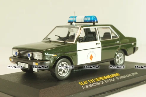 Seat 131 Supermirafiori, Guardia Civil 1979, Police,  green/white, Altaya 1:43 Уценка!