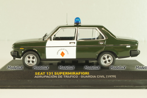 Seat 131 Supermirafiori, Guardia Civil 1979, Police,  green/white, Altaya 1:43 Уценка!