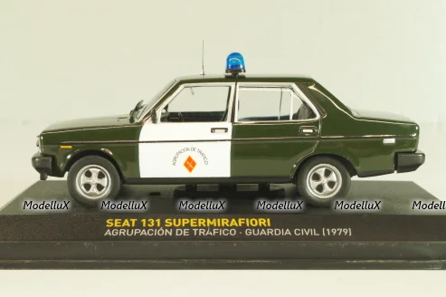 Seat 131 Supermirafiori, Guardia Civil 1979, Police,  green/white, Altaya 1:43 Уценка!