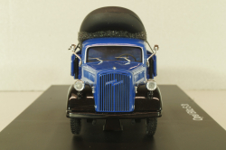 Opel Blitz S 3t THW, truck with boat, dark blue, 03053, Schuco 1:43