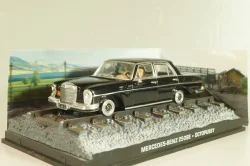 Mercedes-Benz 250 SE (W111) 1967, from movie "Octopussy" 1983, black, James Bond Modellauto Collection #23, 1:43 Дефект!