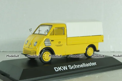 DKW Schnellaster Typ 30 pickup "Deutsche Bundespost" 1954, yellow, 02393, Schuco 1:43